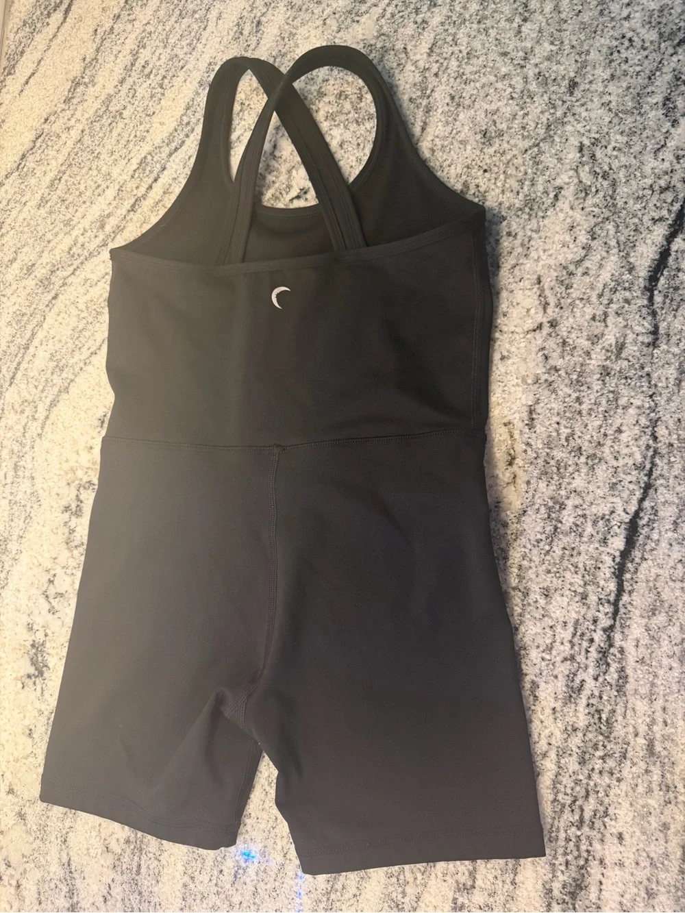 ZYIA Black Crossback Performance Romper